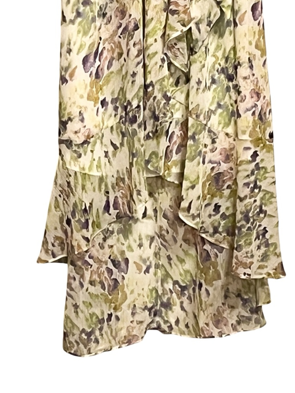 White House Black Market Short Sleeve Flutter Faux Wrap Midi Dress Size 12 - Picture 6 of 13